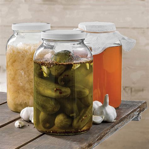 Gallon pickle jar. Things To Know About Gallon pickle jar. 
